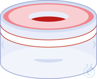 N 11 PE Schnappringkappe. farblos. Loch PTFE rot/Silikon weiß/PTFE rot Härte:...