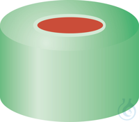 N 11 Aluminium Bördelkappe. grün. Loch Red Rubber/FEP farblos Härte: 45°...