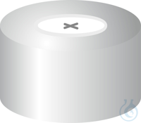 N 11 Aluminium Bördelkappe. silber. Loch Silikon weiß/PTFE blau....