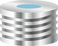 N 18 Magnetische Schraubkappe. silber. Loch Silikon blau transparent/PTFE...