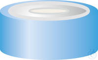 N 20 Bimetall Bördelkappe. blau/silber. Loch Silikon weiß/PTFE beige Härte...