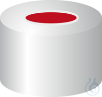 N 8 Aluminium Bördelkappe. silber. Loch PTFE rot/Silikon weiß/PTFE rot Härte:...