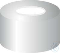 N 11 Aluminium Bördelkappe. silber. Loch Silikon weiß/PTFE rot Härte: 45°...