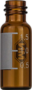 1.5 mL Gewindeflasche N 8 Außendurchmesser: 11.6 mm. Außenhöhe: 32 mm braun....