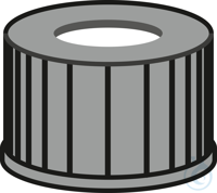 N 13 PP Schraubkappe. schwarz. Loch Silikon weiß/PTFE rot Härte: 40° shore A...