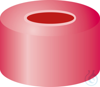 N 11 Aluminium Bördelkappe. rot. Loch PTFE rot/Silikon weiß/PTFE rot Härte...