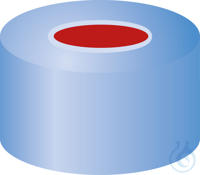 N 11 Aluminium Bördelkappe. blau. Loch PTFE rot/Silikon weiß/PTFE rot Härte...
