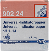 Universal-Indikatorpapier pH 1-14 Testpapier - Nachfüllpackung à 3 Rollen -...