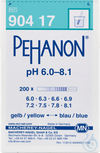 PEHANON pH 6.0 - 8.1 Dose à 200 Streifen 11 x 100 mm  VE=200 Strip PEHANON pH...
