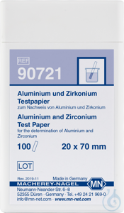Aluminium Testpapier Testpapierstreifen 20 x 70 mm Pg. à 100 Bestimmungen...