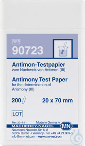Antimon Testpapier Testpapierstreifen 20 x 70 mm Pg. à 200 Bestimmungen...