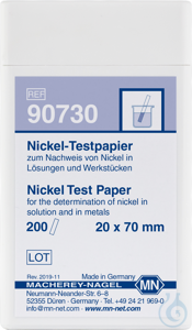 Nickel Testpapier Testpapierstreifen 20 x 70 mm Pg. à 200 Bestimmungen...