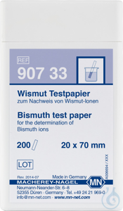 Wismut Testpapier Teststreifen 20 x 70 mm Pg à 200 Bestimmungen  VE=200 Strip...