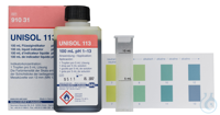 UNISOL 113. Indikatorlösung pH 1-13 Packung à 100 mL incl. Farbskala und...