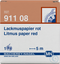 Lackmuspapier rot Rolle à 5 m Länge und 7 mm Breite  VE=1 Roll Lackmuspapier...