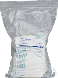 AQUADUR-Teststäbchen Abstufung: 4 >7 >14 >21 Grad dH Beutel à 5000 Stäbchen...