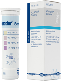 AQUADUR®-Teststäbchen Sensitive Abstufung: 0-0.3-0.6-1.1 °d / 0-5-10-20 ppm...