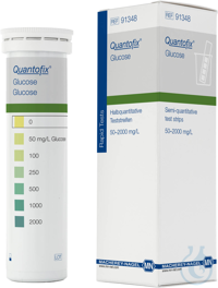 QUANTOFIX Glucose Teststäbchen 6 x 95 mm Messbereich: 0-50-100-250-500-...