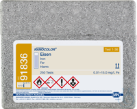 NANOCOLOR Eisen Rechteckküvettentest Messbereich: 0.01-15.0 mg/L Fe Pg. à 250...