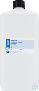 Destilliertes Wasser 1000 ml in Kunststoffflasche  VE=1 l Destilliertes...