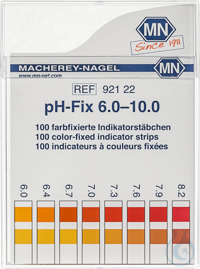 pH-Fix 6.0-10.0 Indikatorstäbchen Messbereich: pH 6.0-6.4-6.7-7.0-7.3-7.6-...