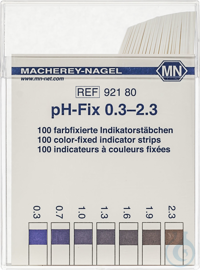 pH-Fix 0.3-2.3 Indikatorstäbchen Messbereich: pH 0.3-0.7-1.0-1.3-1.6-1.9-2.3...