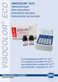 VISOCOLOR Broschüre ''VISOCOLOR ECO Testanleitung'' für Photometer PF-12 Plus...