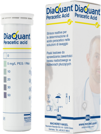 DiaQuant Peressigsäure Packung à 100 Teststäbchen 6 x 95 mm CE-Kennzeichnung...