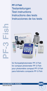 VISOCOLOR Testanleitung für VISOCOLOR Fish Analysenkoffer mit PF-3 Fish  VE=1...