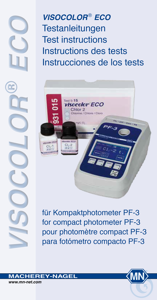 VISOCOLOR Broschüre ''VISOCOLOR ECO Testanleitungen für Kompaktphotmeter...