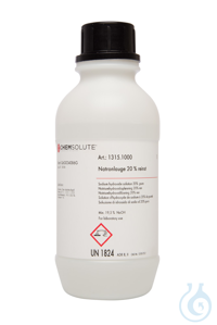 Natronlauge 20 % rein (19.5 - 20.5 %)  VE=1 l Natronlauge 20 % rein (19.5 -...