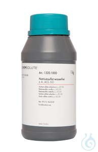 Natriumsulfat wasserfrei z. A.. ACS. ISO (min.  99.0 %)  VE=1 kg...