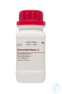 Natriummolybdat-Dihydrat z. A.. Ph. Eur.. ACS  (min. 99.5 %)  VE=100 g...