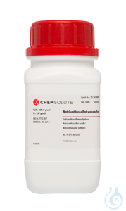 Natriumthiosulfat wasserfrei (min. 98.0 %)  VE=250 g Natriumthiosulfat...