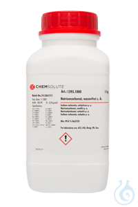 Natriumcarbonat wasserfrei z. A.. ACS.  ISO.  Ph. Eur. (min. 99.8 %)  VE=1 kg...