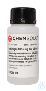 Leitfähigkeitslösung 100 µS/cm (25 °C. rückführbar auf SRM von NIST)  VE=250...