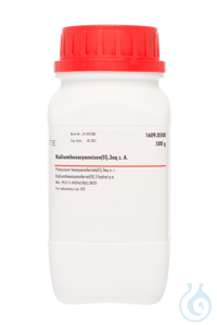 Kaliumhexacyanoferrat(II)-Trihydrat z. A.. ISO  (min. 99.0 %)  VE=500 g...