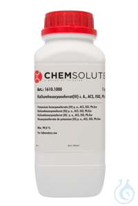 Kaliumhexacyanoferrat(III) z. A.. ACS.  ISO. Ph.  Eur. (min. 99.0 %)  VE=1 kg...