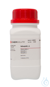 Kaliumiodid z. A.. Ph. Eur.. ISO (min. 99.5 %)  VE=250 g Kaliumiodid z. A.....