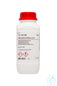 Kaliumhydroxid Plätzchen reinst. DAB. Ph.  Eur.. BP. NF (min. 85.0 %)  VE=1...