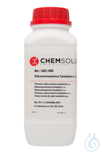Kaliumnatriumtartrat-Tetrahydrat z. A.. ACS.  ISO. Ph. Eur. (min. 99.5 %)...