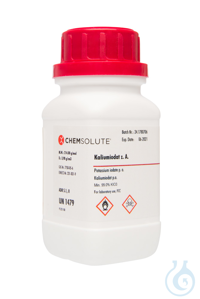 Kaliumiodat z. A.. ACS. ISO. Ph. Eur. (min. 99.7 %)  VE=100 g Kaliumiodat z....