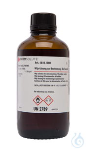 Wijs-Lösung zur Bestimmung der Iodzahl 0.1 mol/l (0.2N)  VE=1 l Wijs-Lösung...