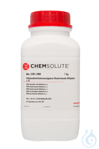 EDTA Dinatriumsalz-Dihydrat z. A.. ACS. ISO (99.0 - 101.0 %)  VE=1 kg EDTA...