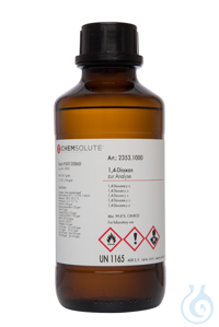 1.4-Dioxan z. A. (min. 99.8 %. stabilisiert mit  BHT)  VE=1 l 1.4-Dioxan z....