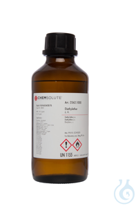 Diethylether z. A.. Ph. Eur. (min. 99.5 %. stabilisiert mit BHT)  VE=1 l...