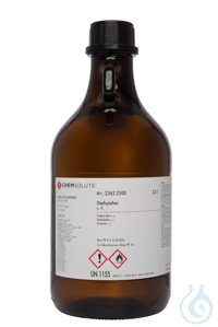 Diethylether z. A.. Ph. Eur. (min. 99.5 %. stabilisiert mit BHT)  VE=2.5 l...