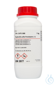 Kupfer(II)-sulfat-Pentahydrat z. A.. ACS. ISO. Ph. Eur. (min. 99.0 %)  VE=1...