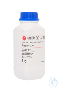 Borsäure z. A.. ACS. ISO. Ph. Eur. (min. 99.8 %)  VE=1 kg Borsäure z. A.....