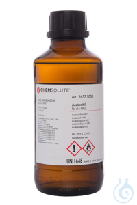 Acetonitril für die HPLC (min. 99.9 %)  VE=1 l Acetonitril für die HPLC (min....